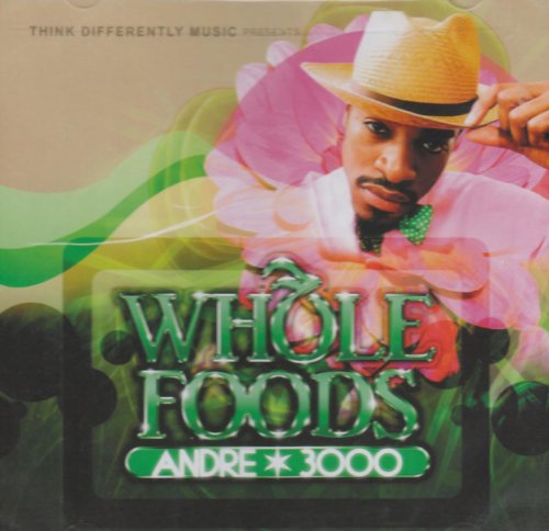 CD cover for Andre 3000’s “Whole Foods” featuring him in a straw hat.