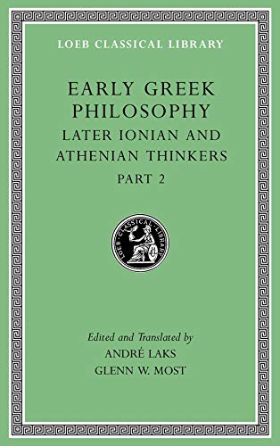 Green book cover with gold-bordered text: "Early Greek Philosophy," Part 2.
