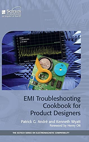 Book cover: "EMI Troubleshooting Cookbook" with electronics imagery.