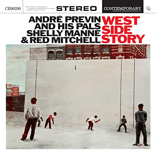 Album cover: "West Side Story" by André Previn, featuring figures near a wall.