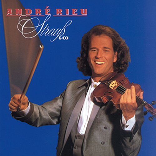 André Rieu holding a violin, album cover for "Strauss & Co".