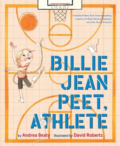 Girl playing basketball with a mouse, book cover illustration.