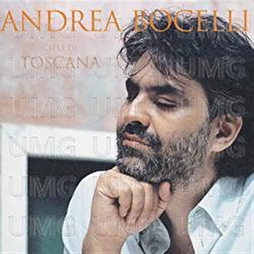 Andrea Bocelli CD cover featuring a close-up portrait of the singer.