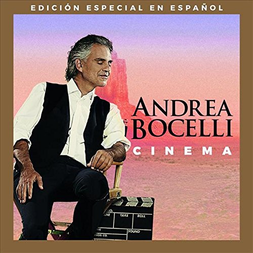 Andrea Bocelli "Cinema" DVD cover featuring the artist and a clapperboard.