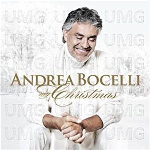 Andrea Bocelli smiles on the cover of his “My Christmas” CD.