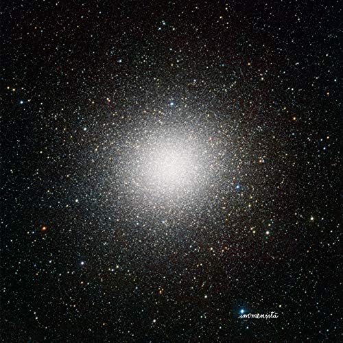 Dark starry sky with a bright, concentrated cluster of stars.