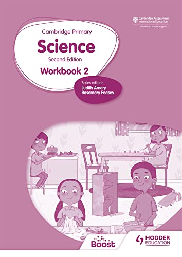 Cambridge Primary Science Workbook 2 cover with children doing experiments.