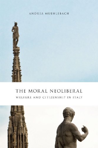 Book cover with statues and text: "The Moral Neoliberal.