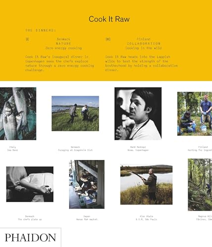 Yellow page titled Cook It Raw with text and a grid of eight photos.