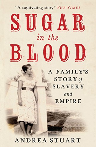 Book cover: “Sugar in the Blood” with a vintage family photograph.