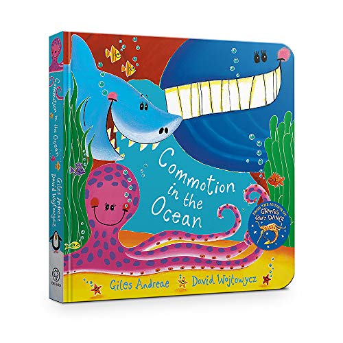 Board book cover with colorful cartoon ocean animals: shark, octopus, fish.