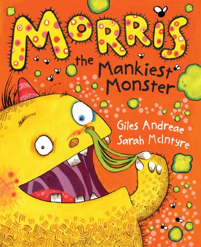 Yellow monster with open mouth and large teeth, book cover.