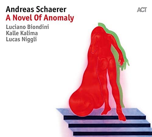 CD cover: red and green distorted human figures on blue stairs.