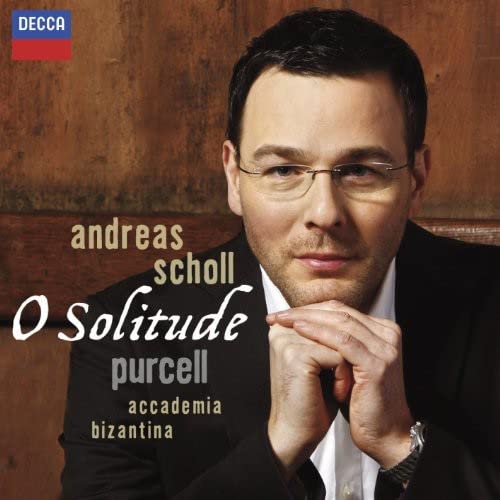 CD cover featuring Andreas Scholl, a portrait with text overlay.
