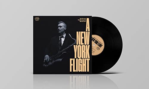 Vinyl record of Andreas Toftemark Quartet’s “A New York Flight” album.