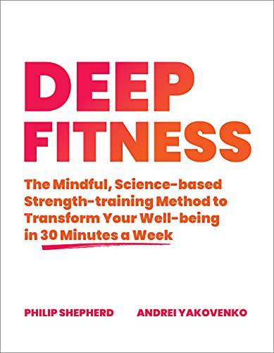 Book cover for “Deep Fitness” with large red text and author names.