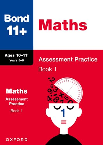 Bond 11+ Maths Assessment Practice Book 1 cover for ages 10-11 years.