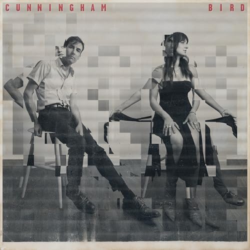 Album cover featuring Andrew Bird and Madison Cunningham with pixelated effect.