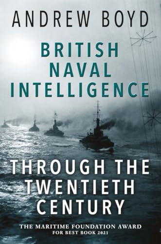 Book cover showing warships at sea with the title British Naval Intelligence in large text.