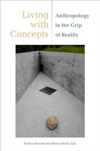 Book cover: "Living with Concepts," featuring a concrete structure and a stone.