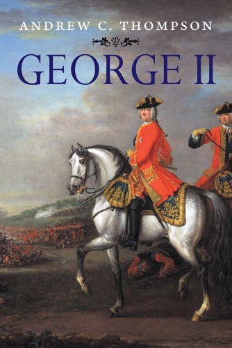 Book cover: portrait of King George II on horseback, battlefield scene.