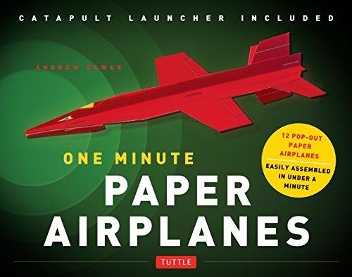 Red paper airplane on cover of book about making paper planes.