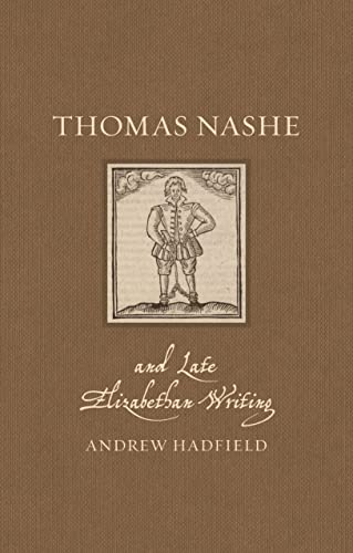 Book cover: portrait of a man in Elizabethan attire, titled "Thomas Nashe.