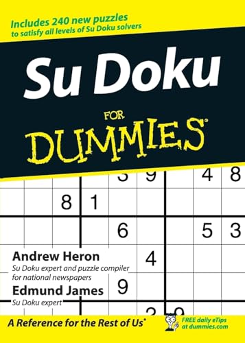 Book cover for Su Doku for Dummies featuring a Sudoku grid on white background.