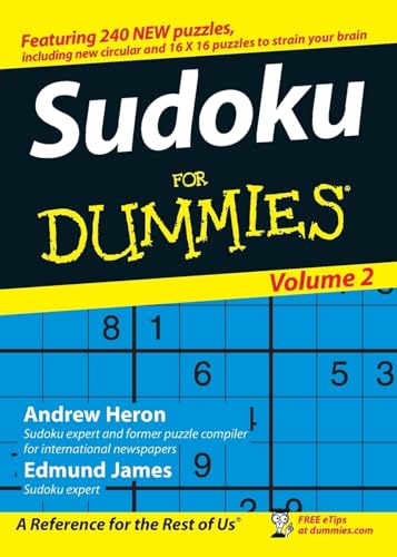 Book cover for “Su Doku For Dummies: v. 2” with a Sudoku grid.