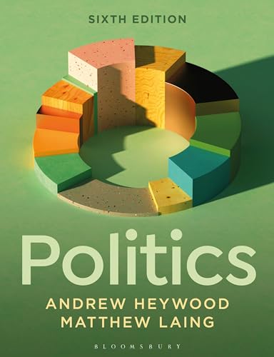 Book cover titled Politics with a 3D segmented circular chart on a green background.