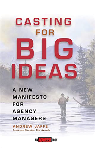 Book cover: "Casting for Big Ideas" with a fisherman in a river.