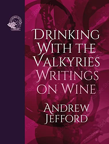Book cover: “Drinking With The Valkyries” with a dark red and purple design.