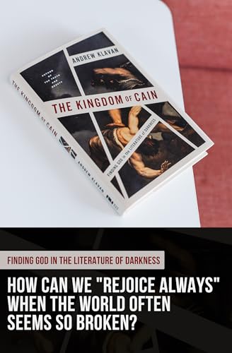 Book cover: "The Kingdom of Cain" with fragmented biblical imagery.