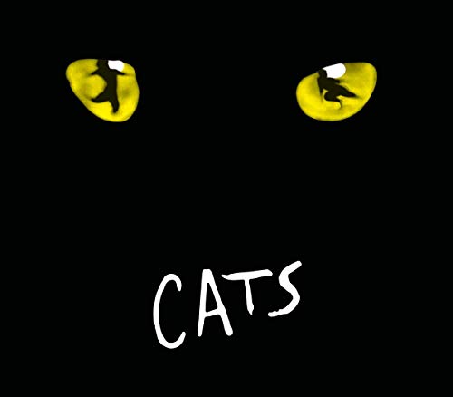 Black background with glowing yellow cat eyes and white "CATS" text.