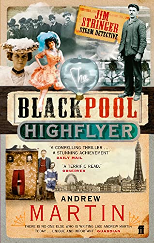 Book cover: "The Blackpool Highflyer" with vintage photos and tower illustration.