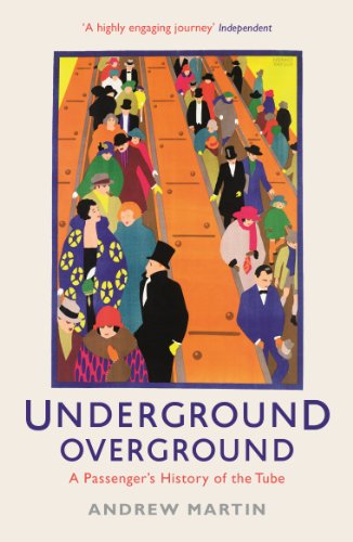 Book cover depicting stylish people on orange escalators, titled “Underground, Overground.”