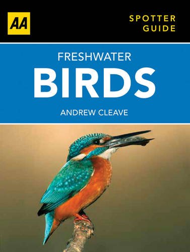 Cover of "Freshwater Birds" guide featuring a kingfisher on a branch.