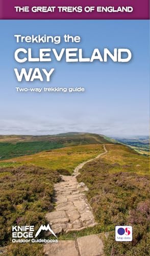 Book cover: "Trekking the Cleveland Way" with a moorland path image.