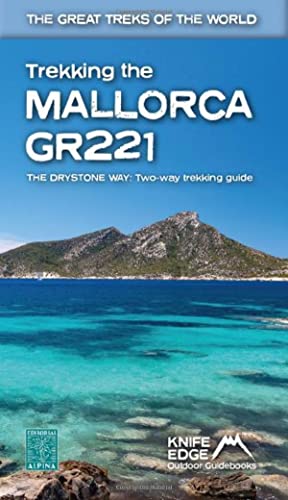 Book cover: Mallorca GR221 trekking guide with coastal mountain scene.