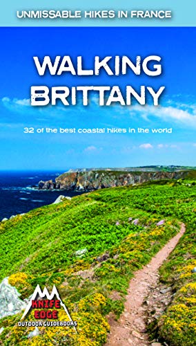 Book cover: coastal path in Brittany, France, with blue sky and sea.