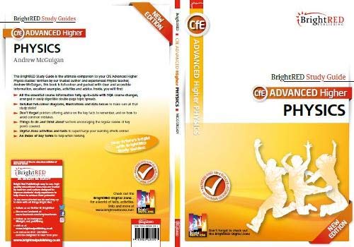 BrightRED Advanced Higher Physics study guide, yellow cover, barcode visible.