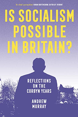 Book cover with yellow text, a silhouetted figure, and title: "Is Socialism Possible in Britain?".