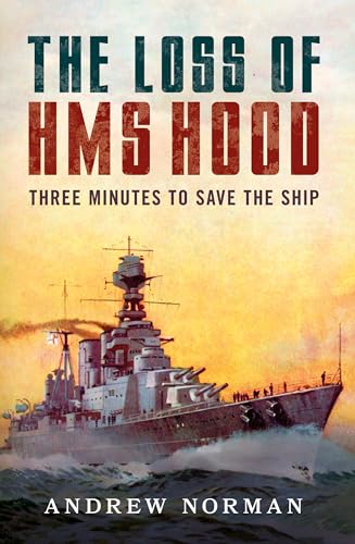 Book cover depicting the HMS Hood battleship at sea, wartime era.