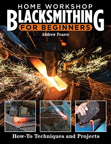 Book cover showing a blacksmith striking glowing metal with sparks and three inset photos.