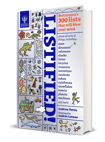 Book cover with colorful illustrations of animals, objects, and the title "Listified!".
