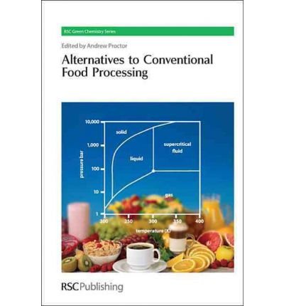 Book cover with fruits, a phase diagram, and text about food processing.