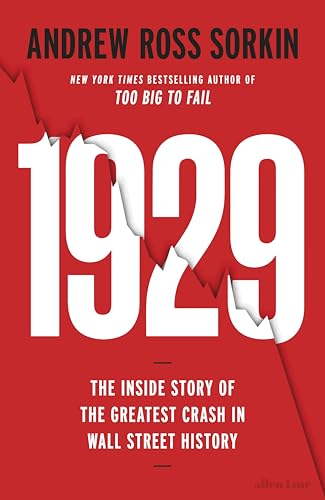 Book cover for 1929 by Andrew Ross Sorkin with white text on red background.
