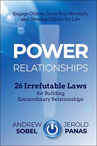 Book cover: "Power Relationships" by Sobel and Panas, blue background.