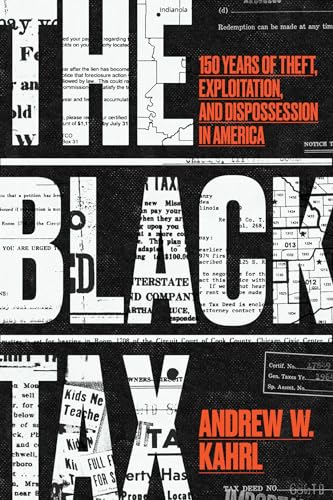 Book cover for “The Black Tax” with collage of legal documents.