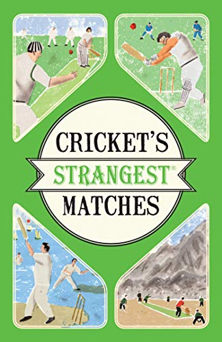 Book cover depicting vintage illustrations of cricket players in action.